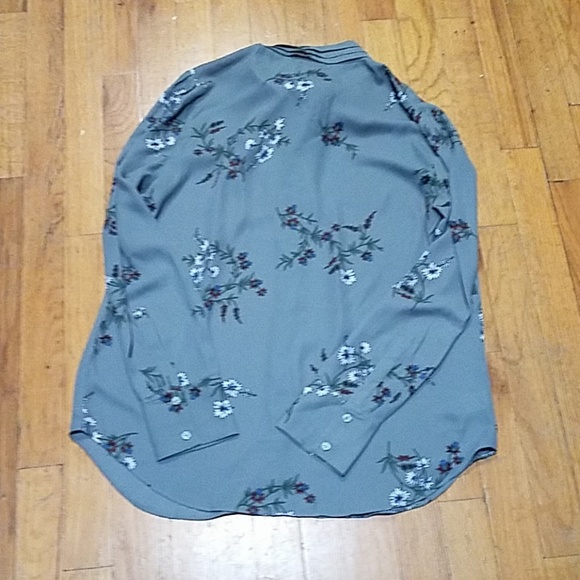 Ann Taylor Floral Bow Neck Blouse - Picture 7 of 7